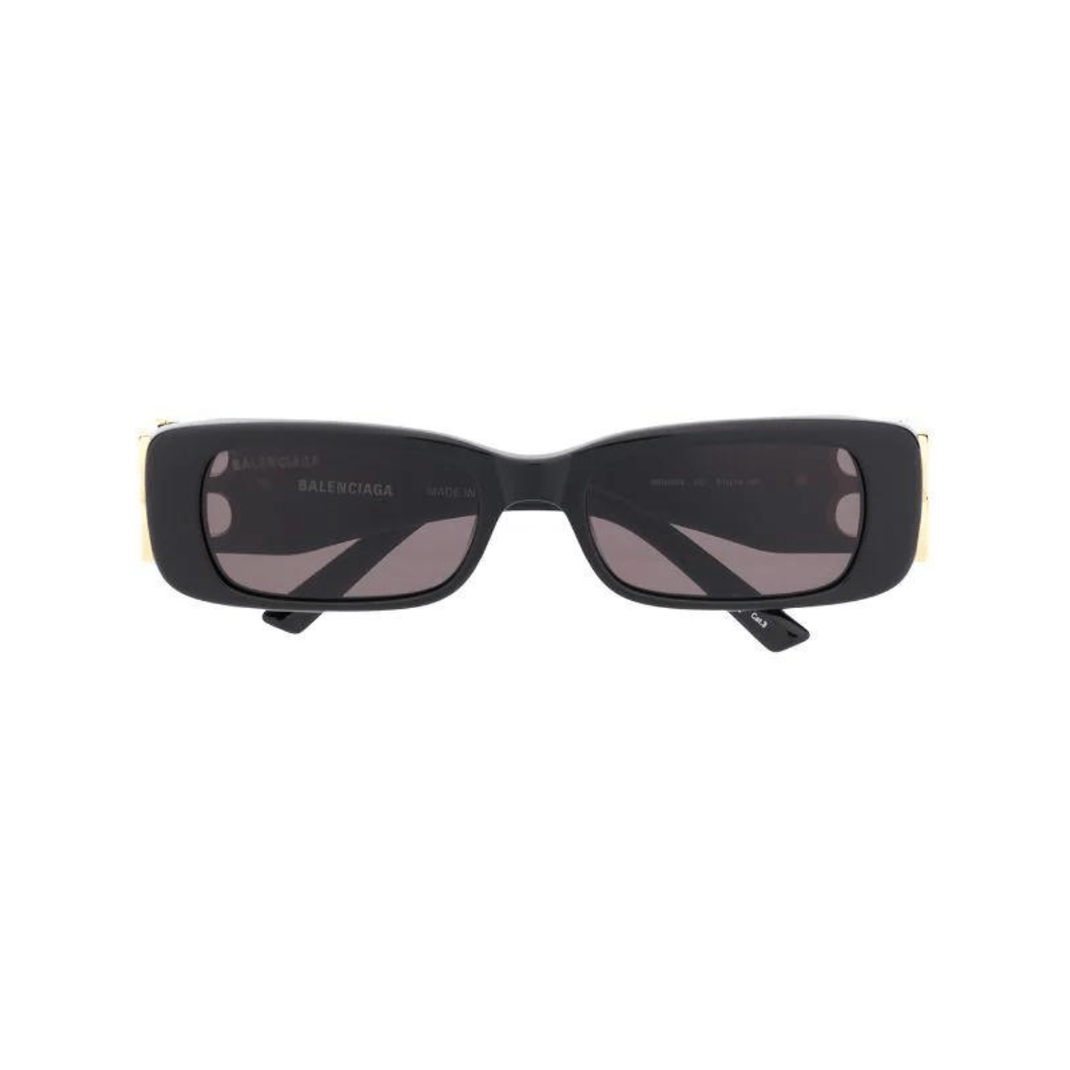 Balenciaga Dynasty Rectangle-Frame Sunglasses "Black"