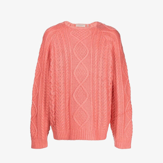 Essentials Fear Of God Cable-Knit Ribbed Jumper “Pink Coral”